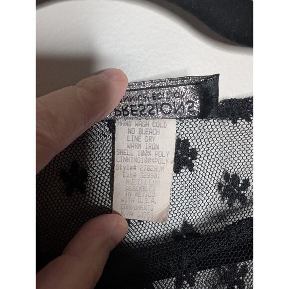 Vintage See Through 90 S Black Top sz M - Picture 6 of 6